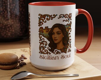 Sicilian Soul Mug – Sicily Lover Gift, Italian Coffee Cup, Mediterranean Holiday Kitchen Decor