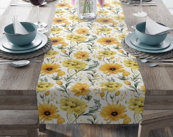 Summer Spring Bloom Table Runner - Elevate Your Dining with Nature's Elegance, Floral Home Decor, Seasonal Dining, Hostess Gift,