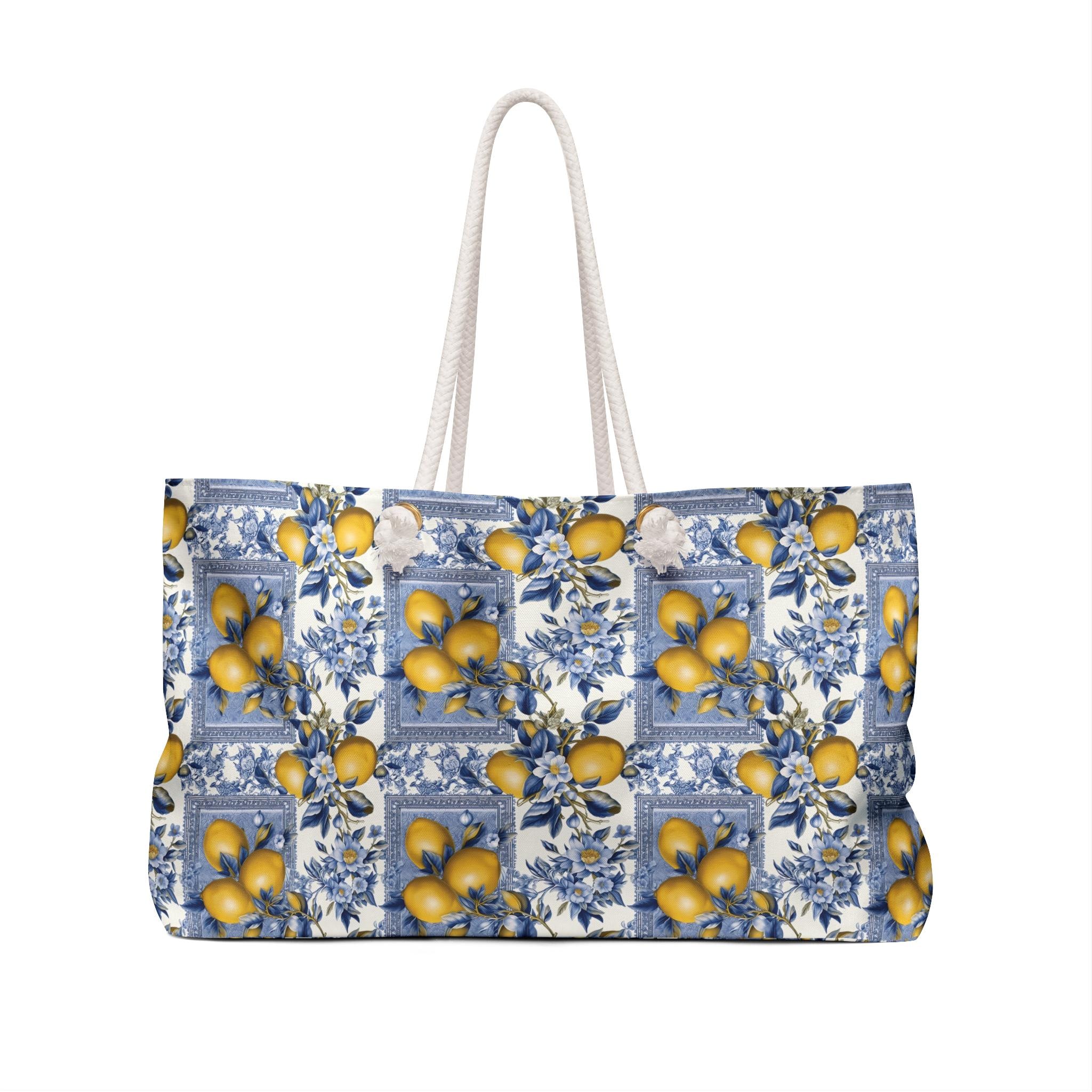 Custom Name Lemon Beach Bag: Sicilian Travel Tote - Etsy