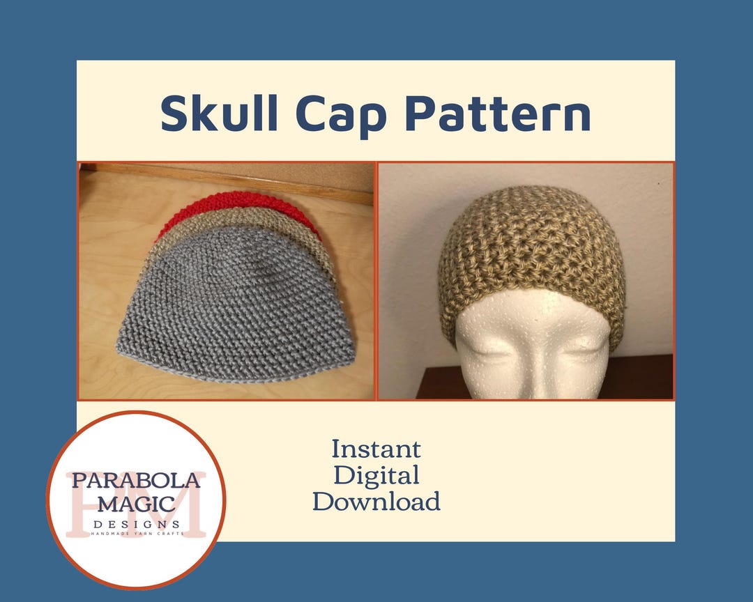 Skull Cap Crochet Pattern - Etsy Canada