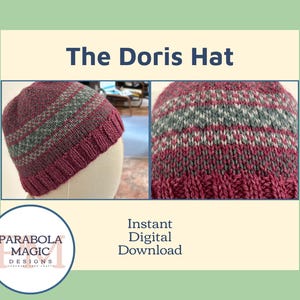 The Doris Hat Knit Pattern (Fair Isle Knit Hat Pattern)