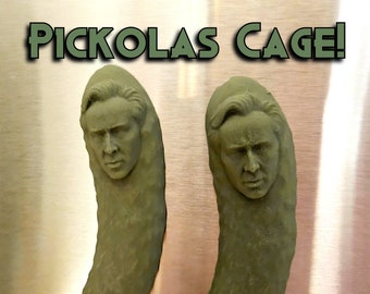 Pickolas Cage Fridge Magnet - Funny gift - Home decor - gag - joke - unique decor - quirky - Nicolas cage