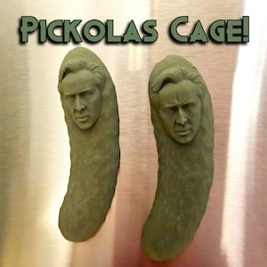 Pickolas Cage Fridge Magnet - Funny gift - Home decor - gag - joke - unique decor - quirky - Nicolas cage
