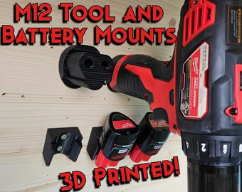 M12 Milwaukee Tool and Battery mounts