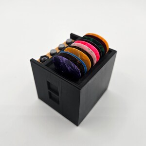customizable-3d-printed-guitar-amp-pick-holder-with-drawer-holds-11