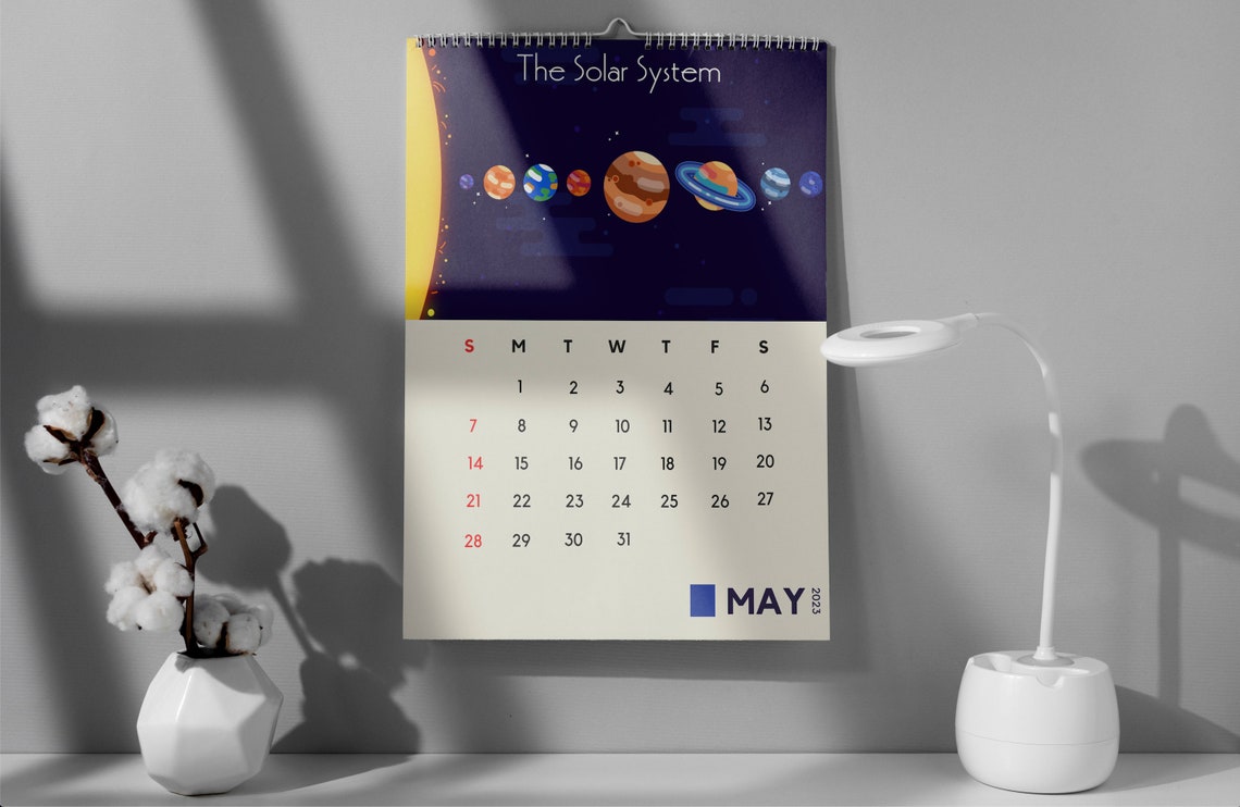 2023 Calendar / Printable Space Calendar 8.5 X 11 Inch / Wall Etsy UK