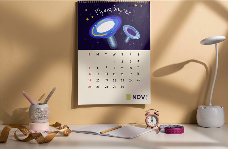 2023 Calendar / Printable Space Calendar 8.5 X 11 Inch / Wall - Etsy UK