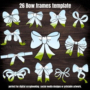 Coquette Bow Canva Frames: Valentine Ribbon Template (Digital Download)