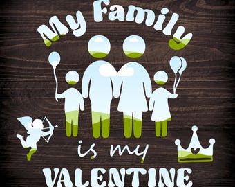 Valentine Family Canva Frame Template (Digital Download)