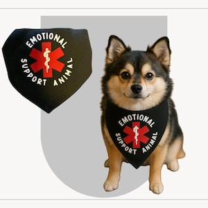 Emotional Support Dog Bandana | Adjustable, Lightweight