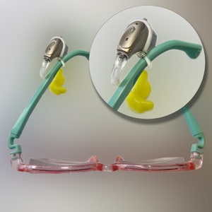 Hearing aid accessory for glasses