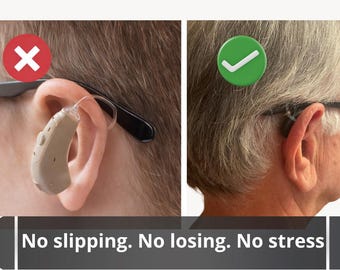 STOP LOSING YOUR Hearing aids ! - Secure them to your glasses in seconds - Hearing Aid Retainer for Glasses: Secure Connector, Kids & Adults