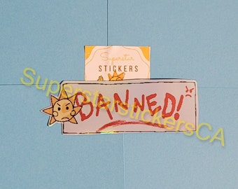 FNAF Holographic You Are BANNED From The Daycare Sticker - Five nights at freddy's