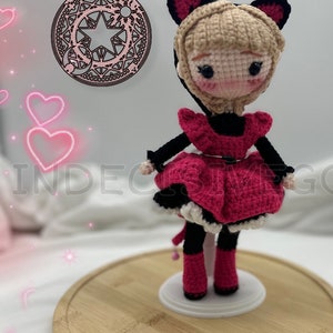 Flower Anime Dress Girl Doll Toy, Doll with Cute Dress, Handmade Amigurumi Figurine, Birthday Gifts For Teenager, Crochet Finished Doll