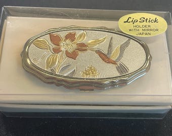 Vintage Lipstick Holder with Mirror Original Box Japan