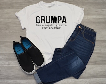 Grumpa Like A Regular Grandpa Only Grumpier T-shirt Unisex - Etsy