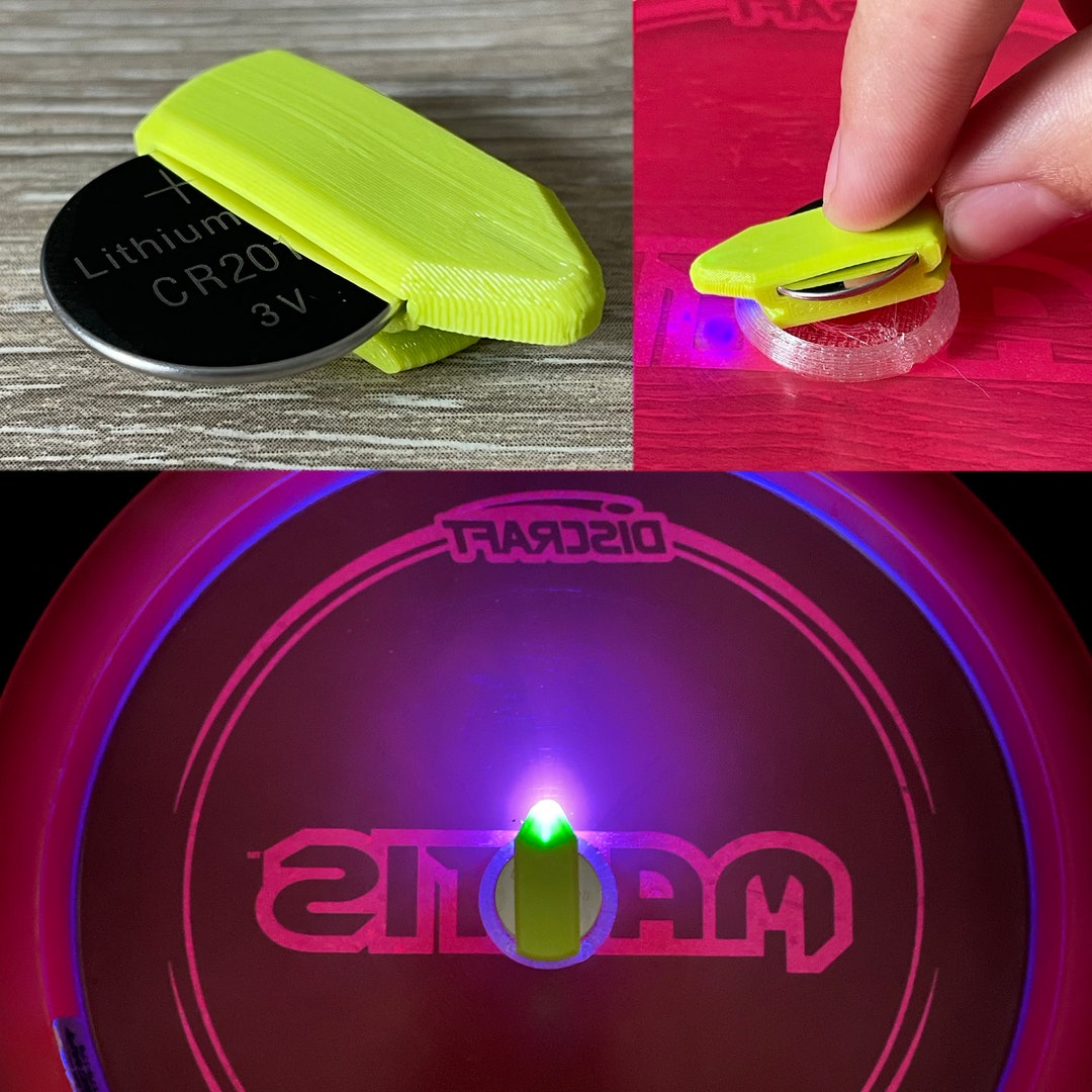 Nightflight Disc Golf LED Lights Quick Release, Reusable, Movable New