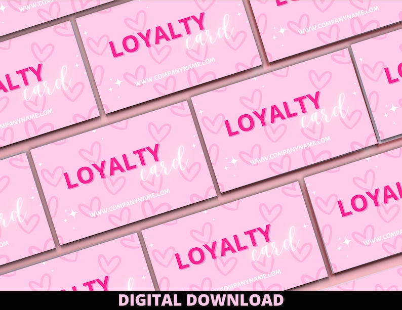 Editable Loyalty Card Template | Canva Rewards Card for Lash Tech or ...