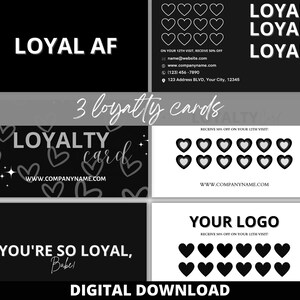 Editable Loyalty Card Template | Lash Tech or Small Business Canva Reward Card