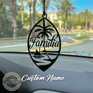 Guam Ornament | Custom Name Guam Seal Acrylic Car Charms | Personalized Name Guam Seal Ornament | Car Charms | Holiday Gifts