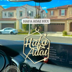 Maple Wood Guam Ornament | Guam Seal Wood Car Charm | Guam Rear View Decor | Hafa Adai Car Charm | Guam Gifts | Car Charm | Holiday Ornament image 5