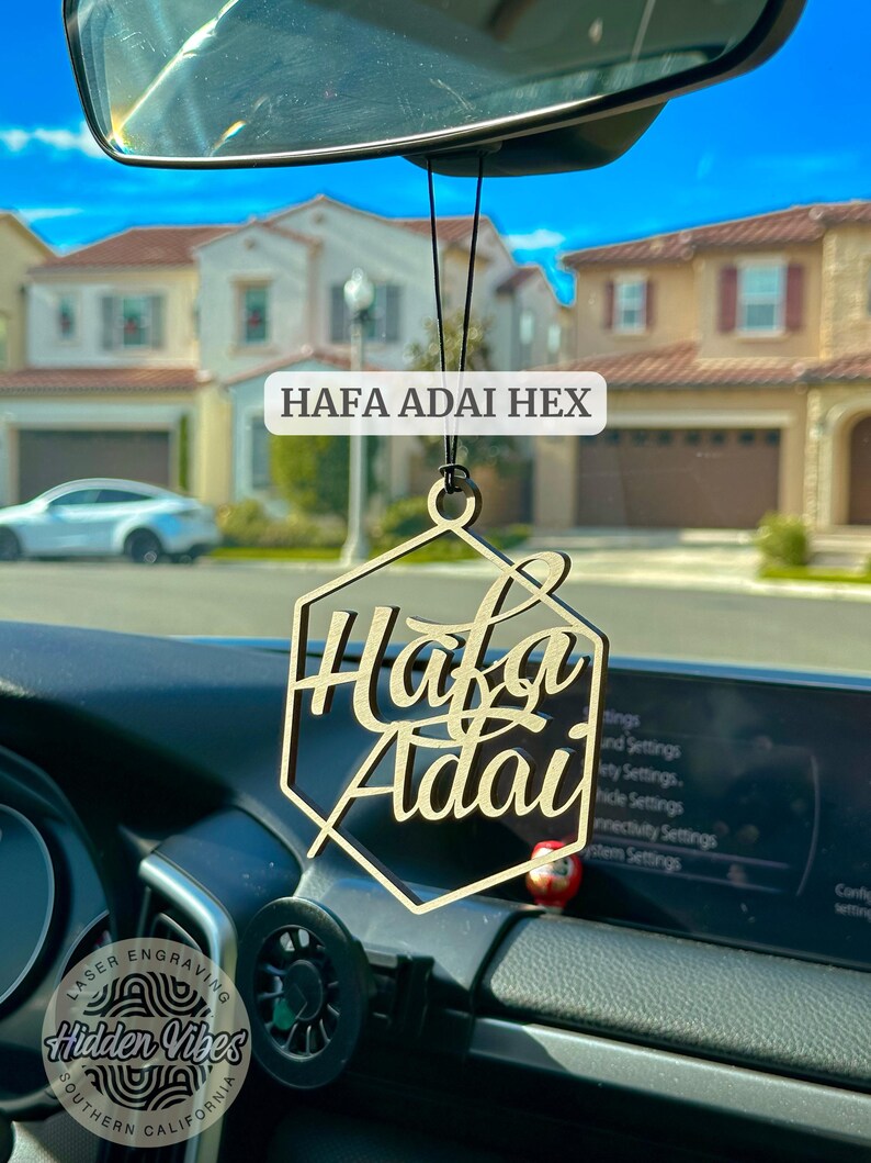 Maple Wood Guam Ornament | Guam Seal Wood Car Charm | Guam Rear View Decor | Hafa Adai Car Charm | Guam Gifts | Car Charm | Holiday Ornament image 5