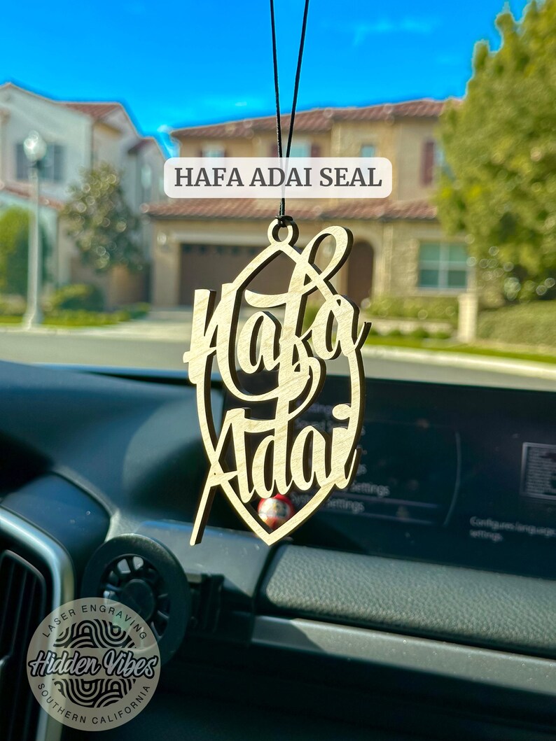 Maple Wood Guam Ornament | Guam Seal Wood Car Charm | Guam Rear View Decor | Hafa Adai Car Charm | Guam Gifts | Car Charm | Holiday Ornament image 4
