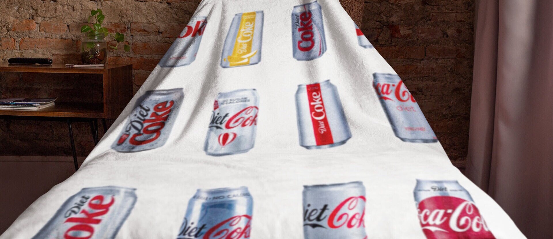 Coca cola fleece blanket sale