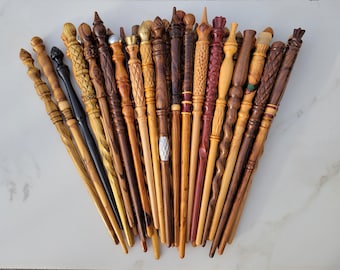 Handmade Hardwood Wizard or Witch Wand: Unique Wand for Wizarding Fans