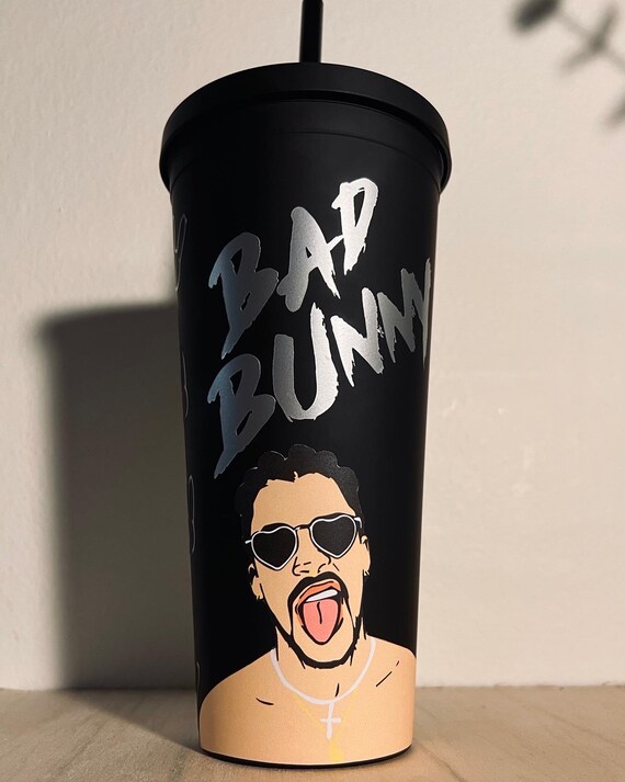 Bad Bunny Tumbler custom 22oz Etsy