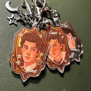 Marauders Character Keychain - Hard Plastic Acrylic Custom Keychains