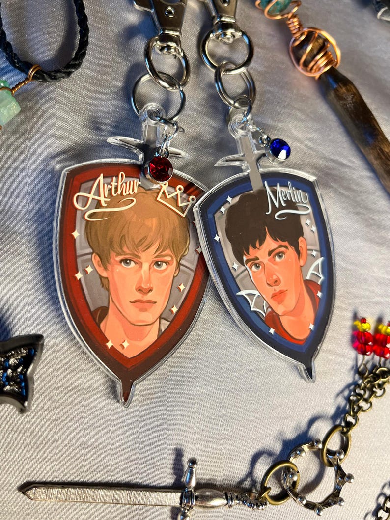 Merlin Frame Keychain Merlin BBC Keychain - Hard Plastic Acrylic Custom Keychains - Etsy