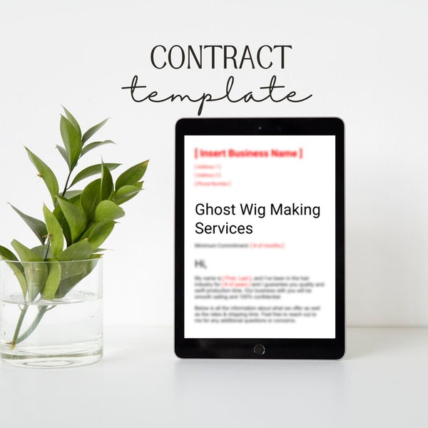 Ghost Wig Making Contract Template