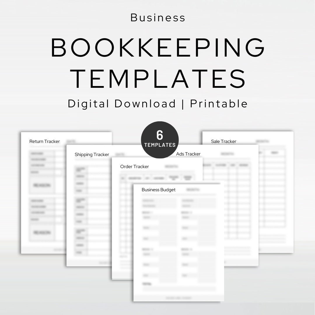 Bookkeeping Templates for Small Businesses - Etsy