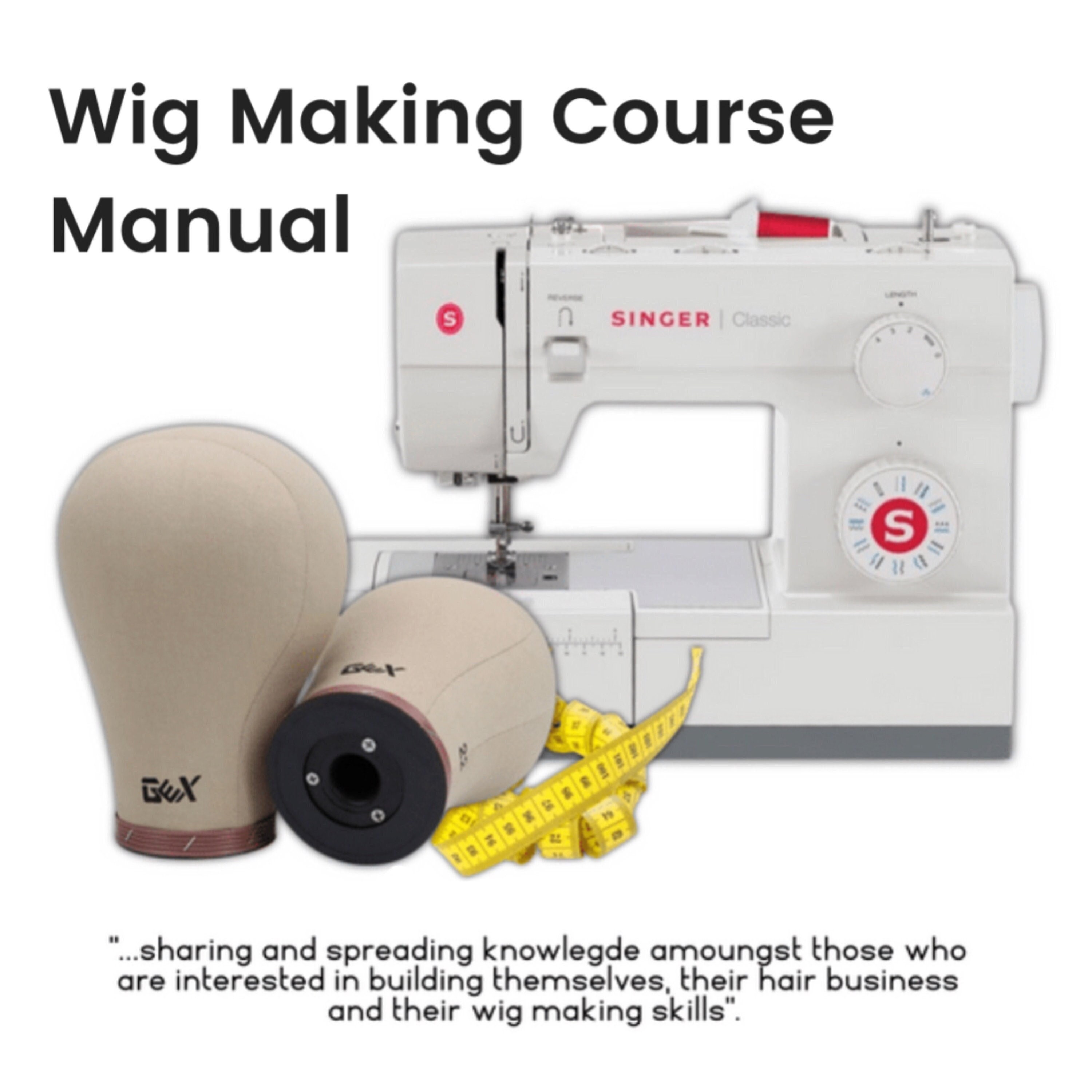 How to Construct a Wig on a Sewing Machine PDF MANUAL Wig Business