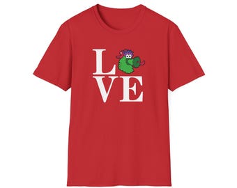 Camiseta Philly LOVE: Camiseta unisex de la mascota Philadelphia Phanatic