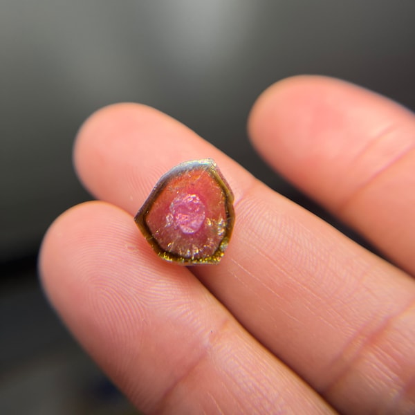 Watermelon Tourmaline Slice