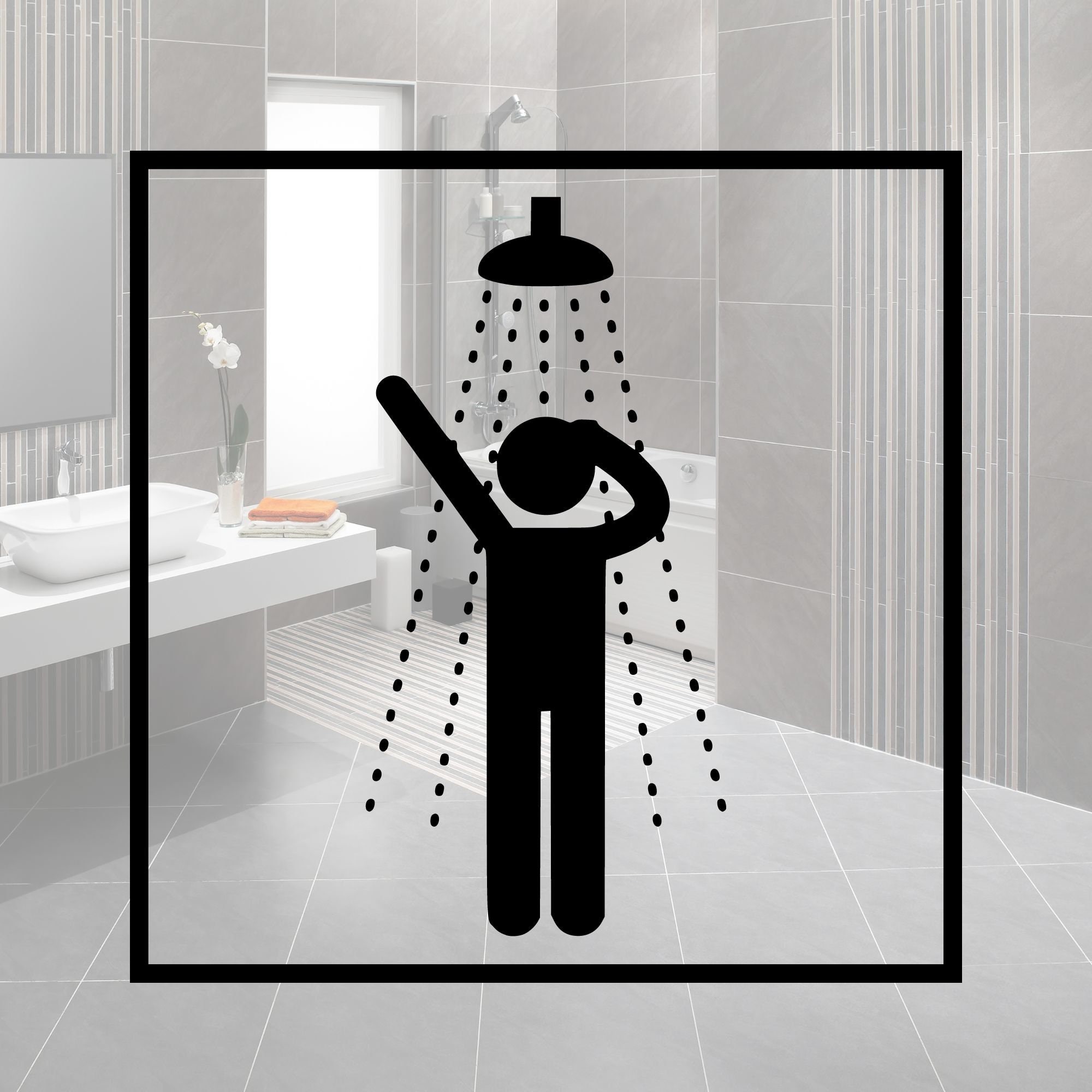 wasserfeste Folie für die Dusche, bubble  Glastür dusche, Duschkabine  glas, Dusche