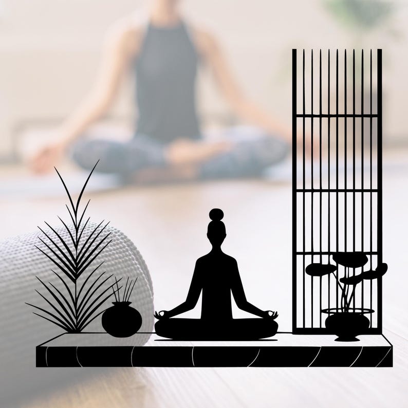 Vinyl Wall Sticker Meditation Yoga Wall Decal Relaxation & Relax