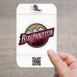 Bergprinzessin Sticker – Limitierter Aufkleber mit Alpenlogo für Laptop, Trinkflasche, Journal, Wandern & Outdoor-Girls