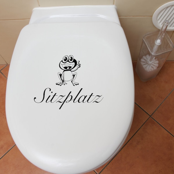 Aufkleber WC Sitz Sitzplatz mit lustigen Frosch Sticker Toilettensitz