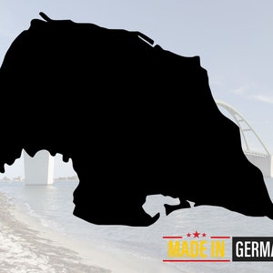 Vinyl Aufkleber Silhouette Insel Fehmarn - Maritimer Aufkleber für Auto und mehr