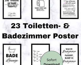 MEGA BUNDLE print at home, toilet poster 23 humor posters, printable, WC sayings, please remain seated, bathroom poster, toilet
