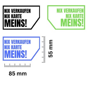 SVG-Dateien | Sofort-Download - Schutz vor nervigen Visitenkarten | Nix Verkaufen Nix Karte Meins! 2 Stück für Fahrer-und Beifahrerseite