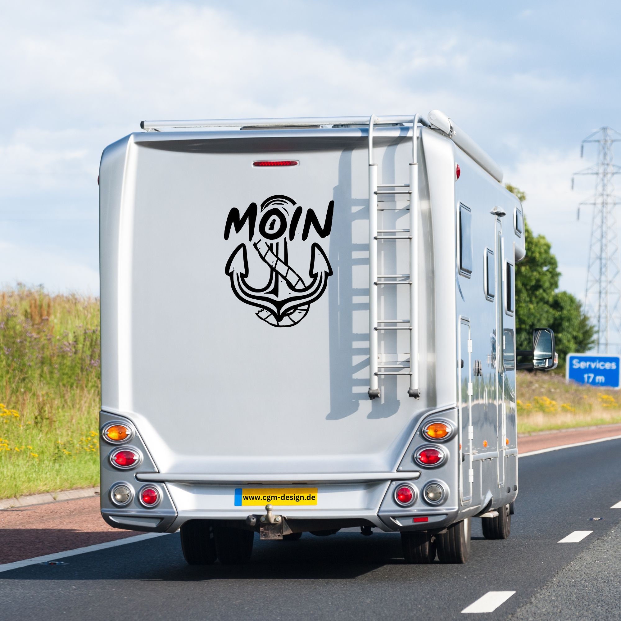Moin Sticker North Sea -6 Sizes 21 Colors- Sticker Anchor Baltic Sea