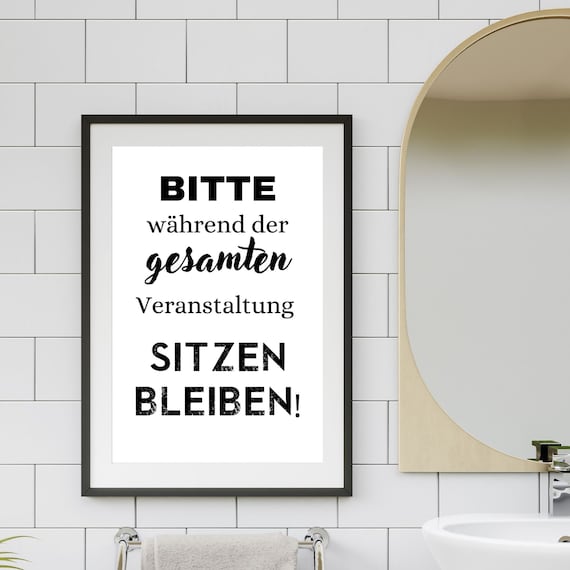 tæt træt Samtykke Humorous WC Poster Restroom Digital Download Decoration for - Etsy