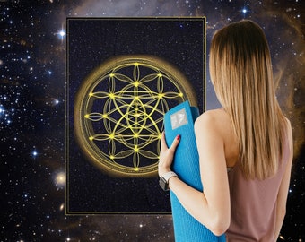 Bring harmony to your home with the Flower of Life Poster - Instant Download