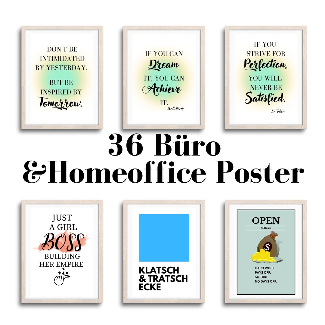 Office Poster Mega Bundle Digital - Motivational Quotes Set Download ...