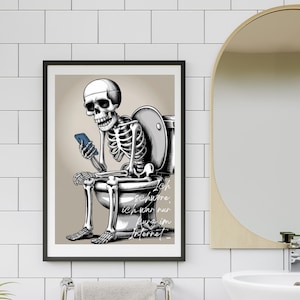 Funny Toilet Poster – Vintage Restroom Pictures | Digital File | Instant Download | Guest Restroom | Bathroom Print