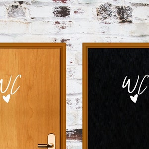 SVG-bestanden | Direct downloaden | Toiletbordje met hartsticker voor toiletdeur | DIY-projecten | Cricut & silhouet